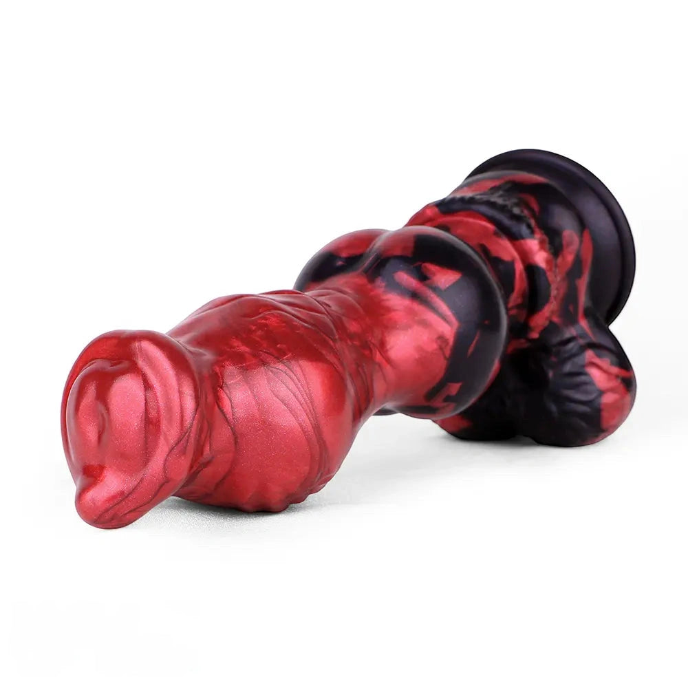 9.25in Knotted Dog Silicone Monster Creature Dildo Couple Foreplay Item