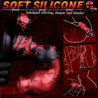 9.25in Knotted Dog Silicone Monster Creature Dildo Couple Foreplay Item