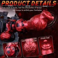 9.25in Knotted Dog Silicone Monster Creature Dildo Couple Foreplay Item