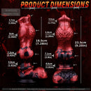 9.25in Knotted Dog Silicone Monster Creature Dildo Couple Foreplay Item