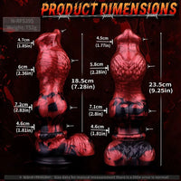 9.25in Knotted Dog Silicone Monster Creature Dildo Couple Foreplay Item