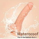 9.25in Lifelike Large PVC Skin Soft Dildo With Curved Shaft And Balls