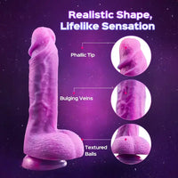 9.25in Lifelike Silicone Dildo Women Flexible Shaft For Comfortable Play