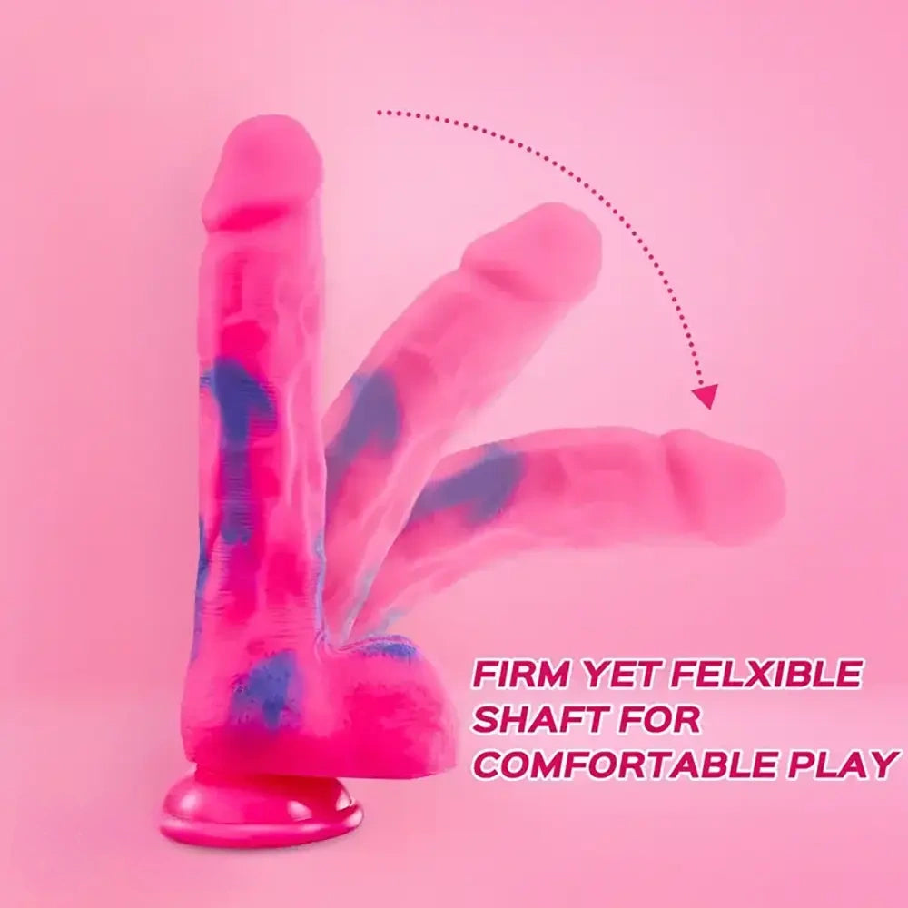 9.25in Lifelike Silicone Dildo Women Flexible Shaft For Comfortable Play