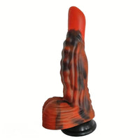 9.25in Monster Eagle Dreamy Black Red Fantasy Thick Silicone Anal Dildo