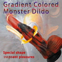 9.25in Monster Eagle Dreamy Black Red Fantasy Thick Silicone Anal Dildo