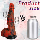 9.25in Monster Eagle Dreamy Black Red Fantasy Thick Silicone Anal Dildo