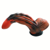 9.25in Monster Eagle Dreamy Black Red Fantasy Thick Silicone Anal Dildo