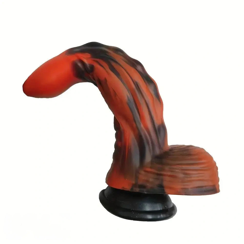 9.25in Monster Eagle Dreamy Black Red Fantasy Thick Silicone Anal Dildo