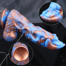 9.25in Monster Mixed Color Dildo Kirin Scale Thick Anal Plug For Women