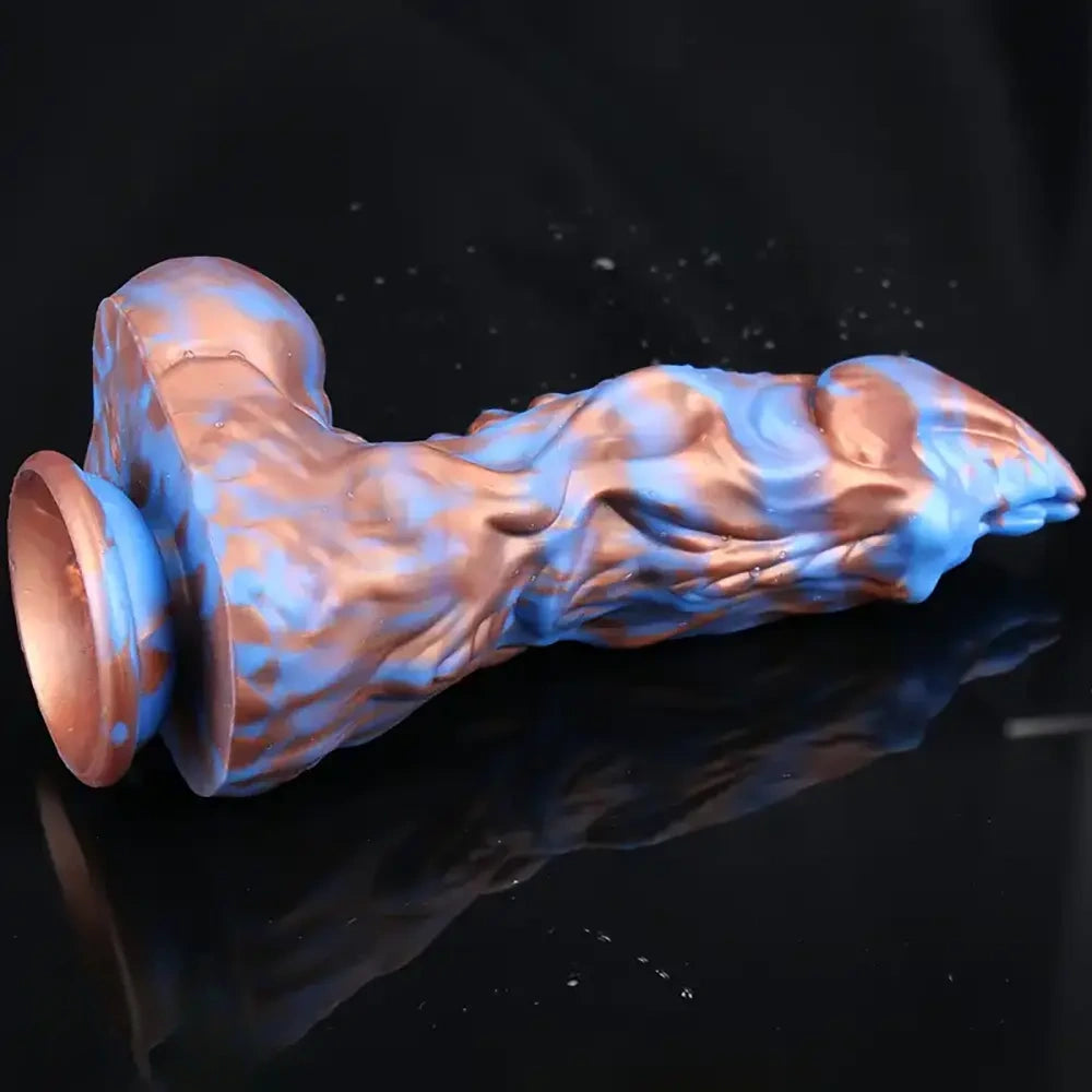9.25in Monster Mixed Color Dildo Kirin Scale Thick Anal Plug For Women