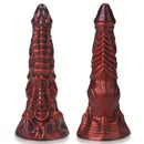 9.25in Monster Thick Knotted Penis For Women Dragon Red Silicone Anal Dildo