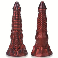9.25in Monster Thick Knotted Penis For Women Dragon Red Silicone Anal Dildo