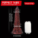 9.25in Monster Thick Knotted Penis For Women Dragon Red Silicone Anal Dildo
