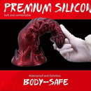 9.25in Monster Thick Knotted Penis For Women Dragon Red Silicone Anal Dildo