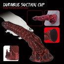 9.25in Monster Thick Knotted Penis For Women Dragon Red Silicone Anal Dildo