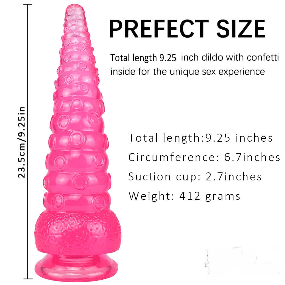 9.25in Octopus Tentacle Penis Dildo For Anal Expansion Sex Toy