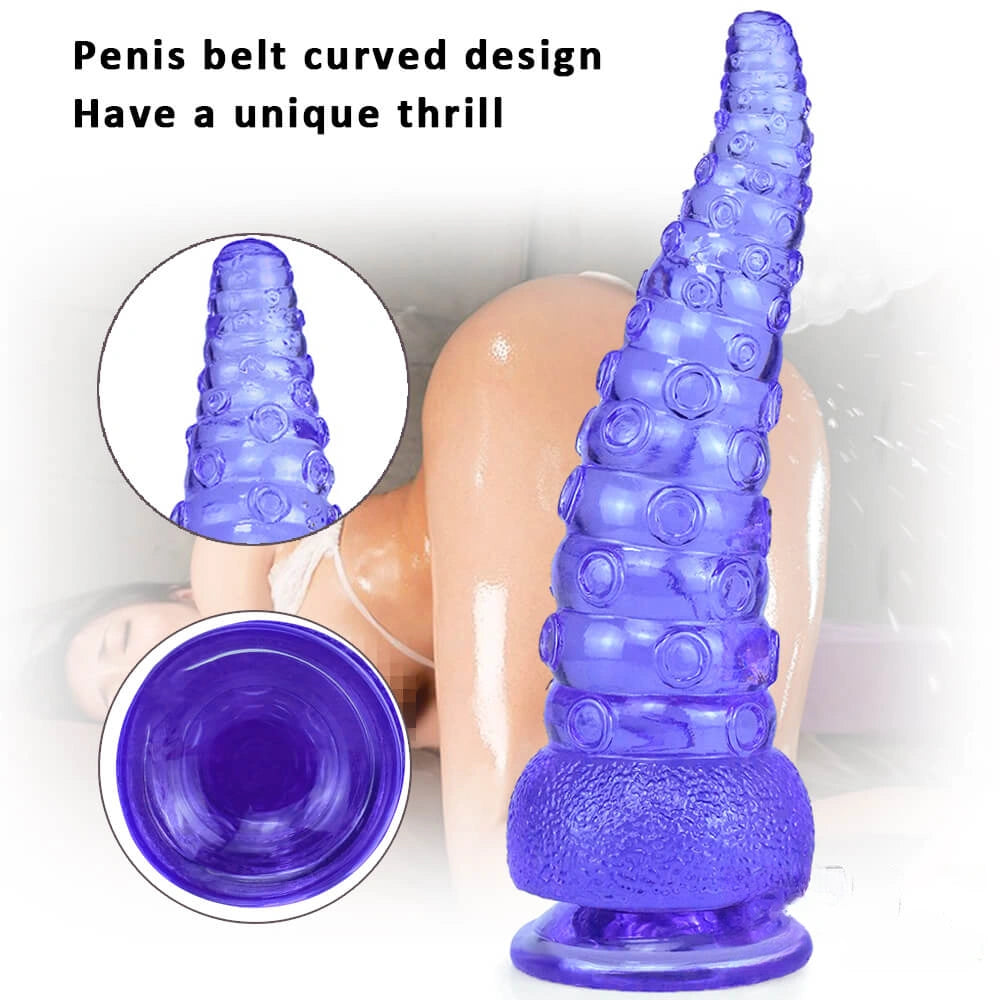9.25in Octopus Tentacle Penis Dildo For Anal Expansion Sex Toy