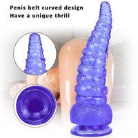 9.25in Octopus Tentacle Penis Dildo For Anal Expansion Sex Toy
