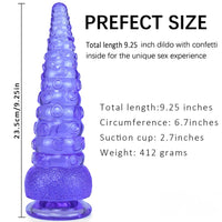 9.25in Octopus Tentacle Penis Dildo For Anal Expansion Sex Toy