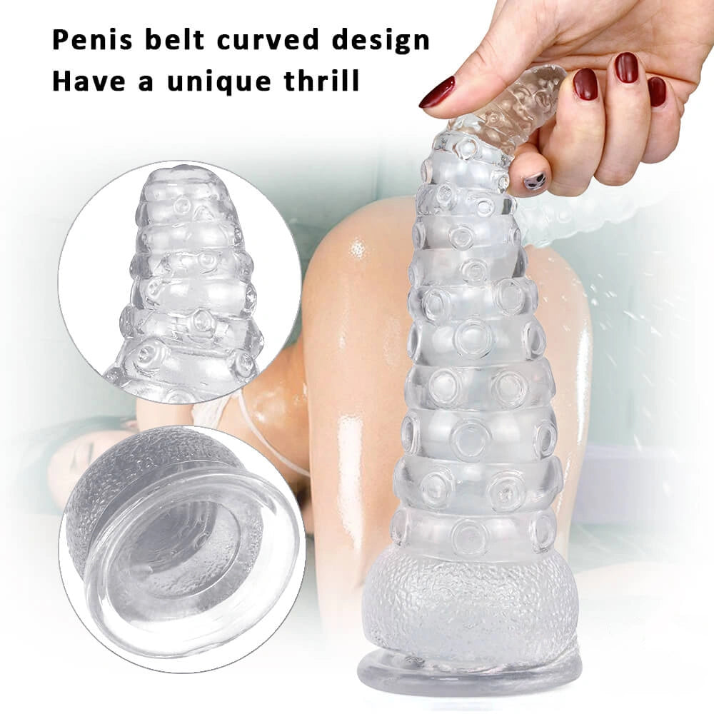 9.25in Octopus Tentacle Penis Dildo For Anal Expansion Sex Toy