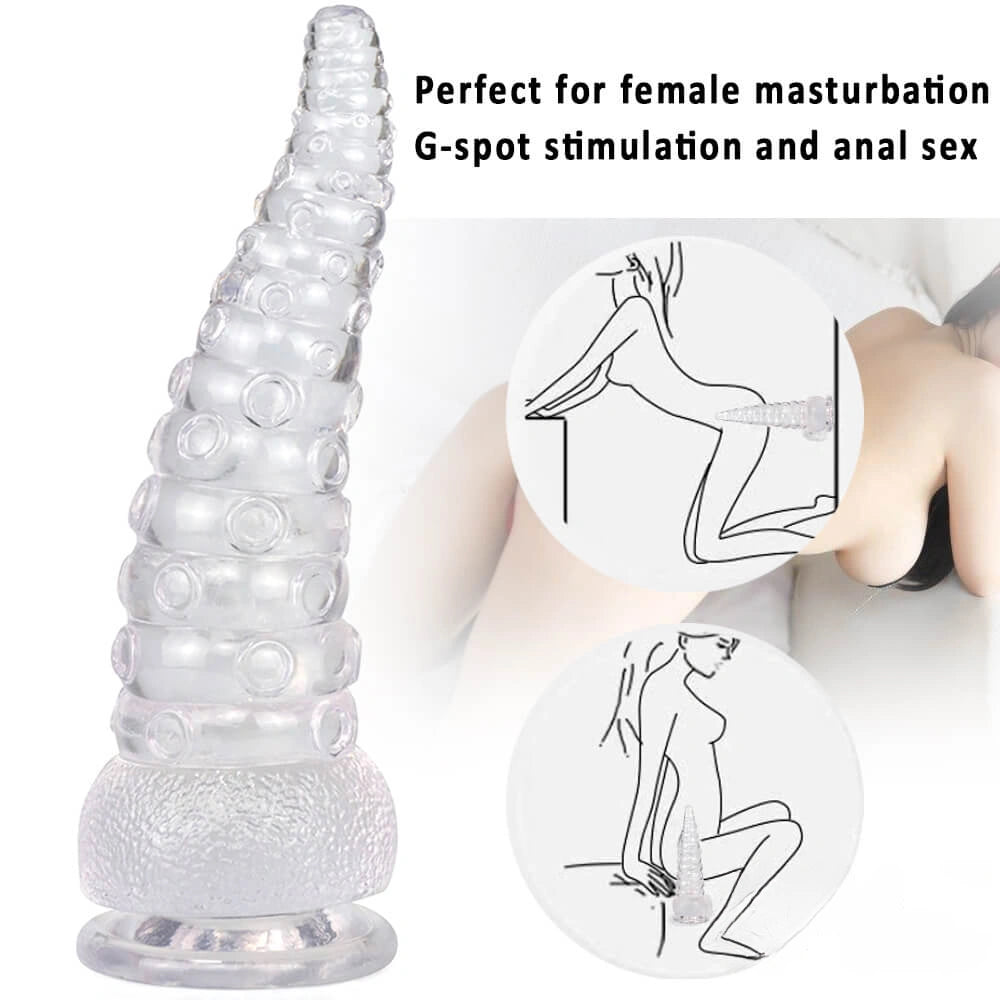9.25in Octopus Tentacle Penis Dildo For Anal Expansion Sex Toy