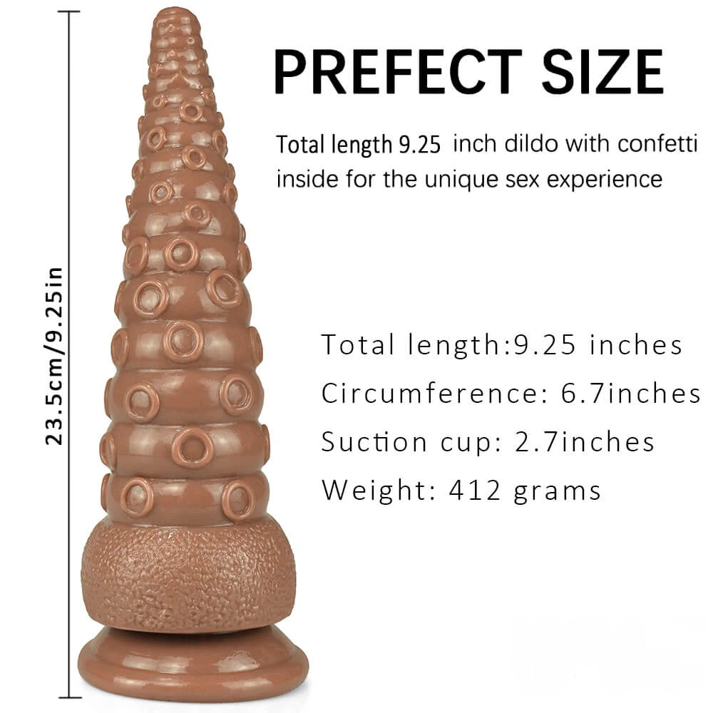 9.25in Octopus Tentacle Penis Dildo For Anal Expansion Sex Toy