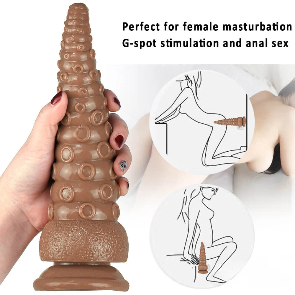 9.25in Octopus Tentacle Penis Dildo For Anal Expansion Sex Toy