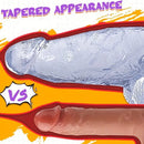 9.25in Realistic Clear Rubber Dildo With Small Conical Head Adult Toy