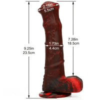 9.25in Realistic Horse Cock Silicone Soft Dildo With Suction Cup