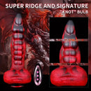 9.25in Retractable Heating Remote Control Vibrating Silicone Dildo