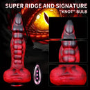 9.25in Retractable Heating Remote Control Vibrating Silicone Dildo