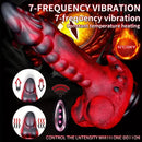 9.25in Retractable Heating Remote Control Vibrating Silicone Dildo