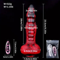 9.25in Retractable Heating Remote Control Vibrating Silicone Dildo
