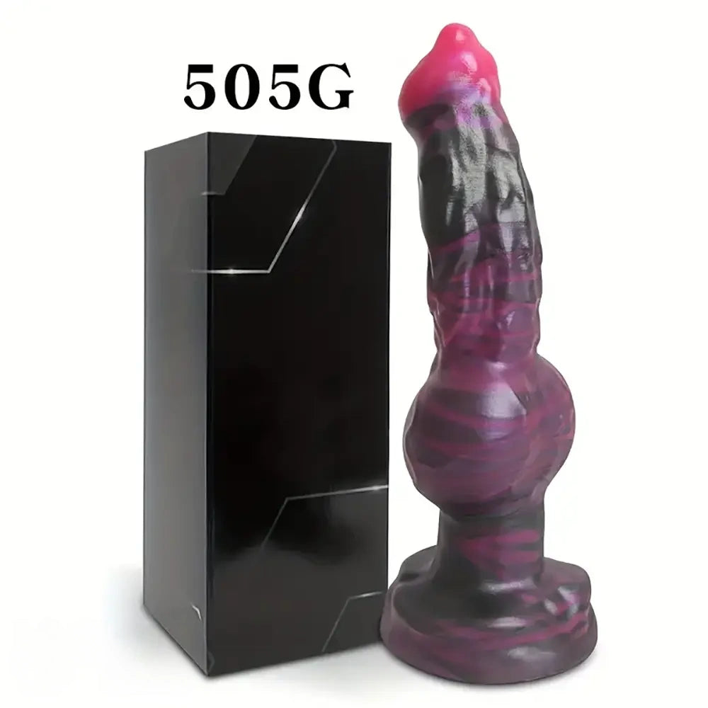 9.25in Silicone Animal Dog Big Knot Dildo For Female Couple Stimulator