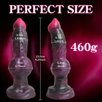 9.25in Silicone Animal Dog Big Knot Dildo For Female Couple Stimulator