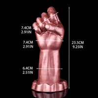 9.25in Silicone Fist Hand Anal Plug Dildo Unisex Intimate Massager