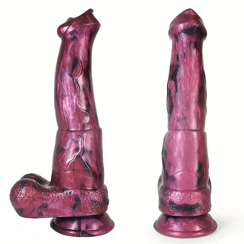9.25in Silicone Horse Cock Animal Dildo Large Anal Masturbator