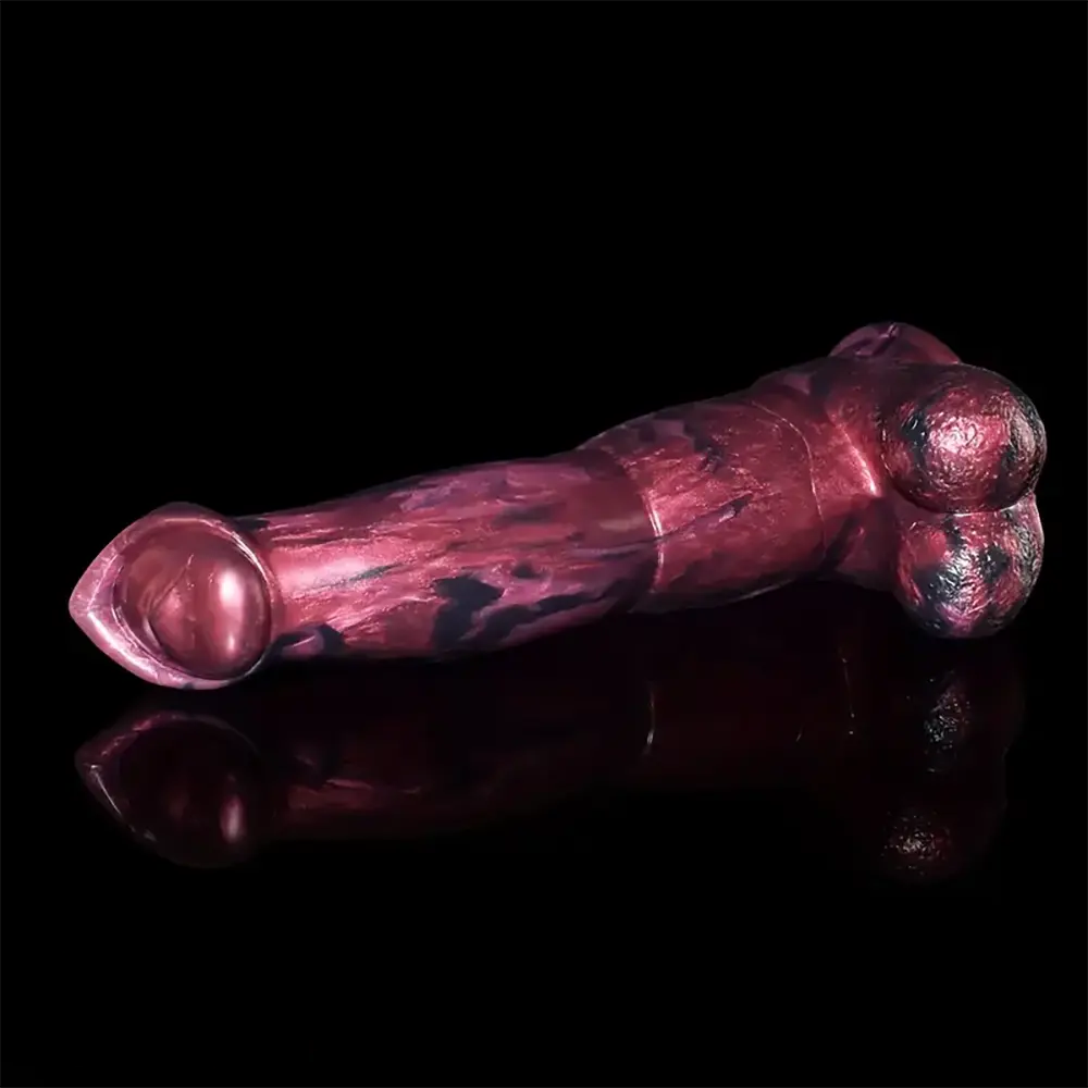 9.25in Silicone Horse Cock Animal Dildo Large Anal Masturbator