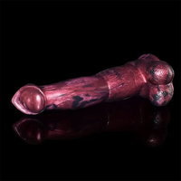 9.25in Silicone Horse Cock Animal Dildo Large Anal Masturbator