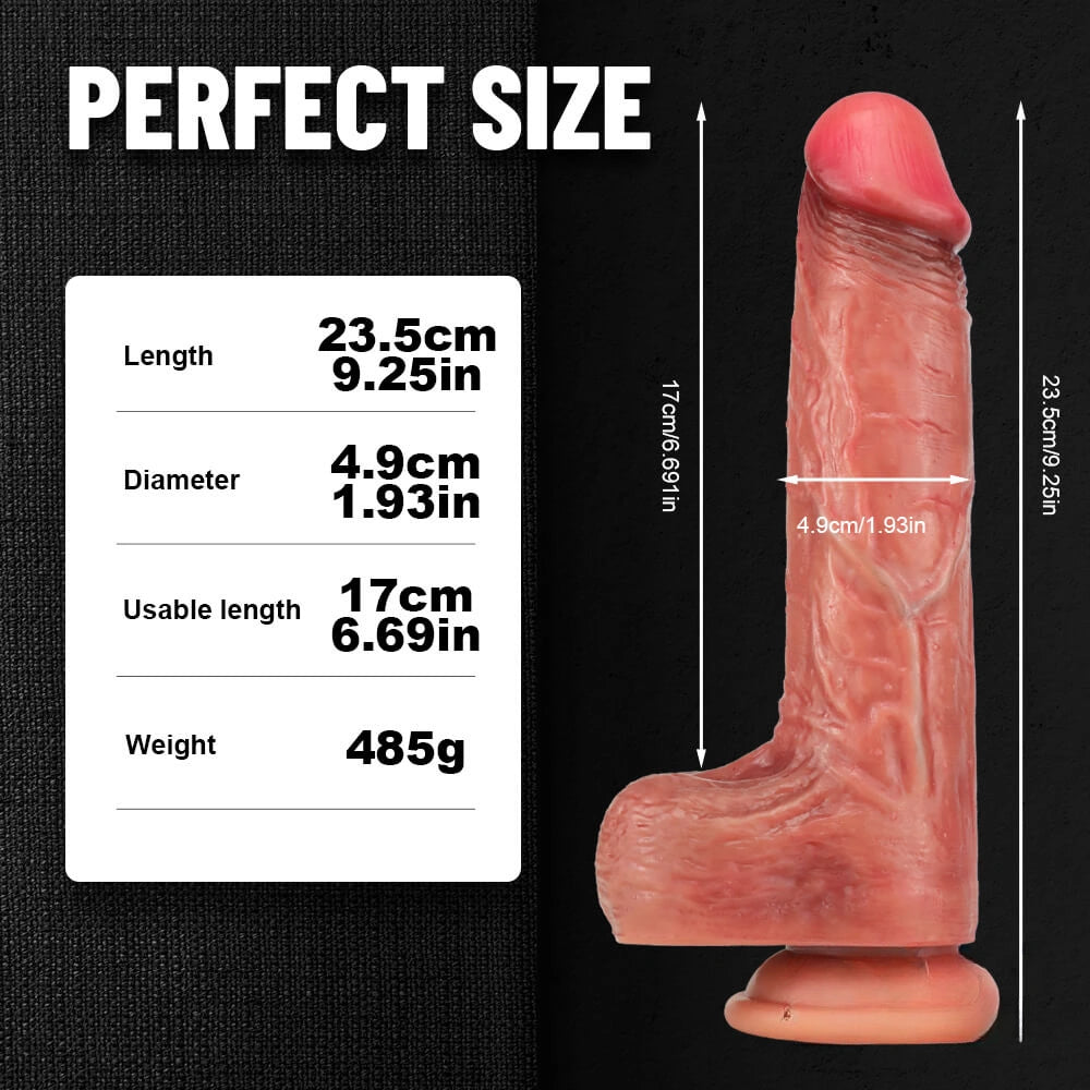 9.25in Soft G Spot Clitoris Orgasm Dildo Sex Toy For Adult