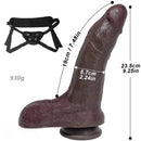 9.25in Strap on Silicone Soft Big Realistic Skin Feel Dildo For Couple Love