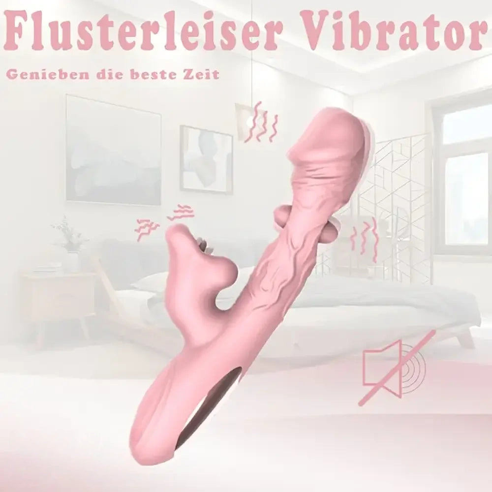 9.25in Tickling Vibrating Biting Automatic Big Silicone Soft Anal Dildo