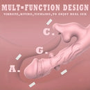 9.25in Tickling Vibrating Biting Automatic Big Silicone Soft Anal Dildo