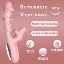 9.25in Tickling Vibrating Biting Automatic Big Silicone Soft Anal Dildo