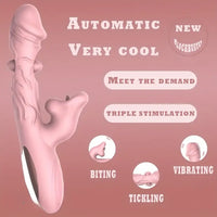 9.25in Tickling Vibrating Biting Automatic Big Silicone Soft Anal Dildo