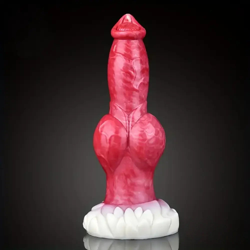 9.25in Unisex Big Dog Knot Silicone Soft Dildo For Prostate Vaginal Massage