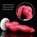 9.25in Unisex Big Dog Knot Silicone Soft Dildo For Prostate Vaginal Massage
