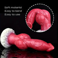 9.25in Unisex Big Dog Knot Silicone Soft Dildo For Prostate Vaginal Massage