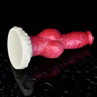9.25in Unisex Big Dog Knot Silicone Soft Dildo For Prostate Vaginal Massage